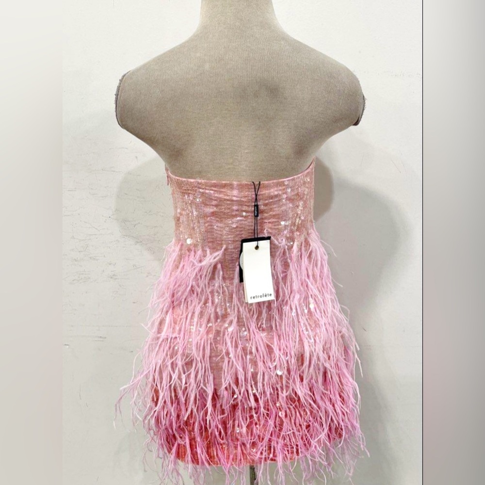 Retrofete Anastasia mini Dress in Bubblegum Pink - Picture 7 of 7